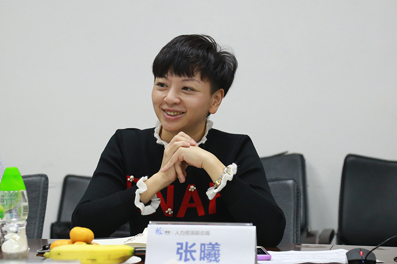虎彩印艺人力资源副总裁张曦,人力资源总监杨涛,研发总监莫闽等领导
